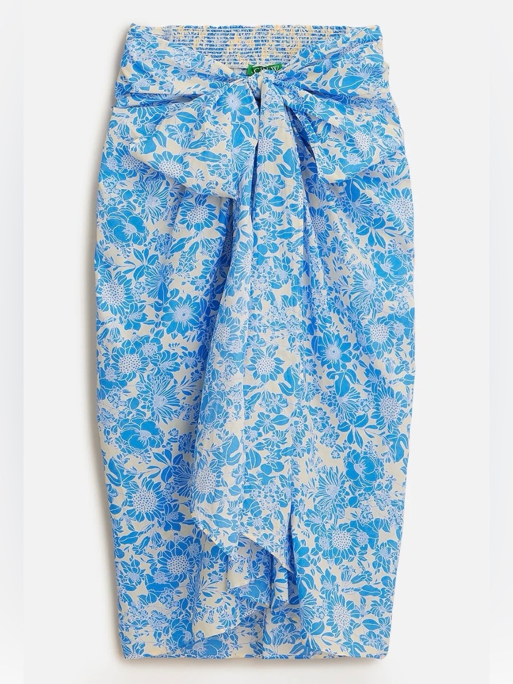 J. Crew Draped Sarong Blue Floral 3 Ways To Wear